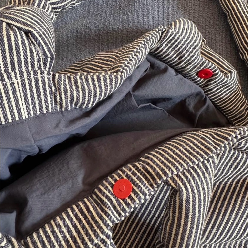 Olend Ona Soft Bag in CottonnNavy Stripe - Picture 6 of 6